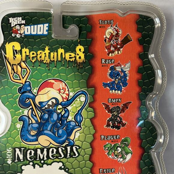 Tech Deck Dude Creatures Series Nemesis Figure 2002 Sealed Package Vintage - Picture 5 of 6